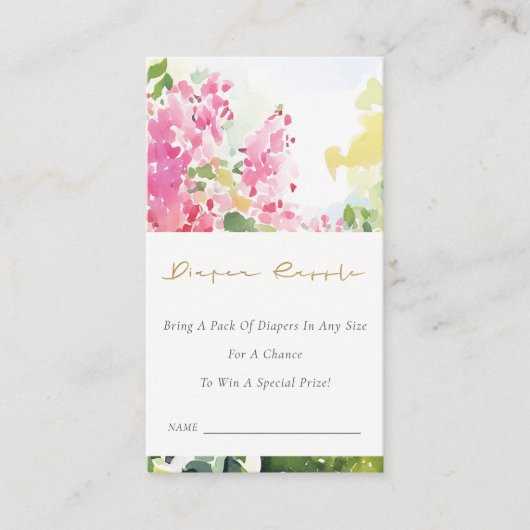 トロピカルブーゲンビリアおむつくじ赤ちゃん歓迎会 エンクロージャーカード (正面)