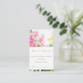 トロピカルブーゲンビリアおむつラッフルベビーシャワー エンクロージャーカード (スタンド正面)