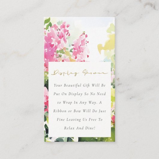 トロピカルブーゲンビリア ディスプレイ シャワー ベビーシャワー エンクロージャーカード (正面)
