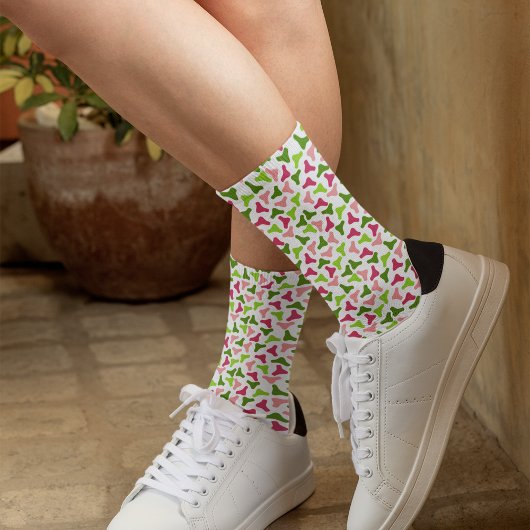 トロピカルブーメランシンプルパターン ソックス