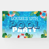 トロピカルプカッコいいールパーティー |子供の誕生日 横断幕 (横)