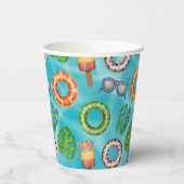 トロピカルプカラフルールパーティー 紙コップ (裏面)