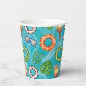 トロピカルプカラフルールパーティー 紙コップ (正面)
