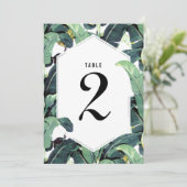 トロピカルプランテーション ウェディング テーブルナンバーカード 招待状 (スタンド正面)