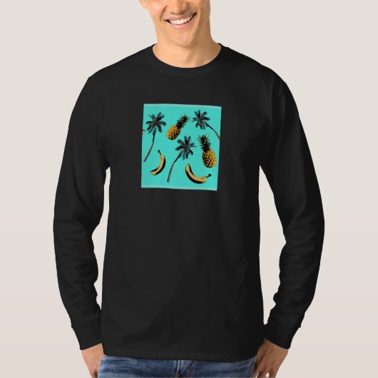 トロピカルプリント柄 Tシャツ (正面)