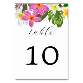 トロピカルプルメリアテンプルツリー結婚ズ テーブルナンバー