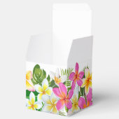 トロピカルプルメリアテンプルツリー結婚式の引き出物ボックス フェイバーボックス (オープン)