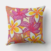 トロピカルプルメリアハワイ装飾用クッション クッション (裏面)