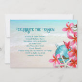 トロピカルプルメリアビーチホリデーパーティー招待状 招待状 (正面)