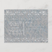 トロピカルプルメリアフラワーグレー黄保存日 案内ポストカード (裏面)