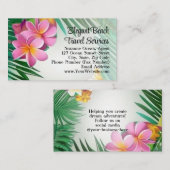 トロピカルプルメリアフラワースパビーチ旅行 名刺 (正面/裏面)