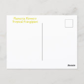 トロピカルプルメリアフランギパニフラワーズアロハ ポストカード (裏面)