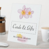トロピカルプルメリアフランジパニウェディングカードギフト 台座サイン (インサイチュ)
