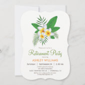 トロピカルプルメリアリタイアパーティの招待状 招待状 (正面)