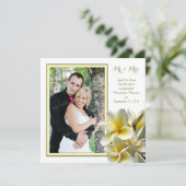 トロピカルプルメリア結婚の発表 案内状 (スタンド正面)