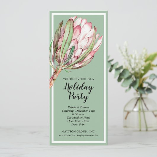トロピカルプロテアホリデークリスマスパーティの招待状 (スタンド正面)