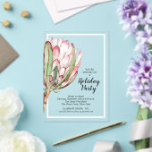 トロピカルプロテアホリデークリスマスパーティー アクリル招待状 (インサイチュ (ウェディング))