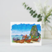 トロピカルプーケットタイビーチビュー ポストカード (スタンド正面)