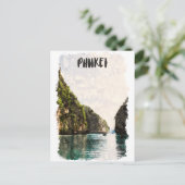 トロピカルプーケットタイ沿岸景観 ポストカード (スタンド正面)