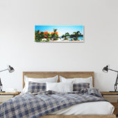 トロピカルプールキャンバス印刷 キャンバスプリント (インサイチュ (寝室))