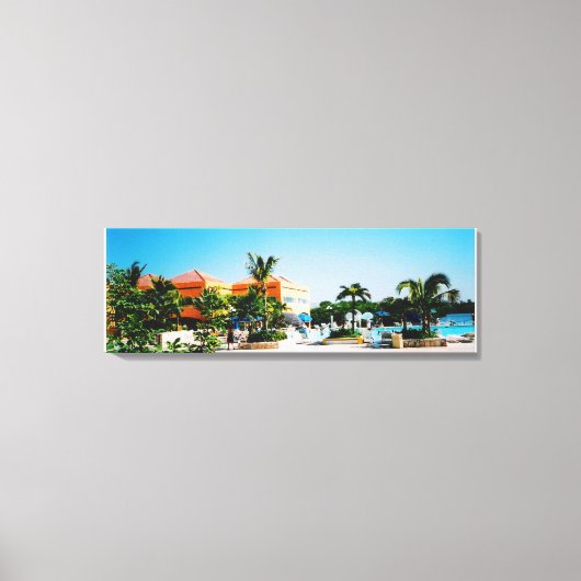 トロピカルプールキャンバス印刷 キャンバスプリント (正面)