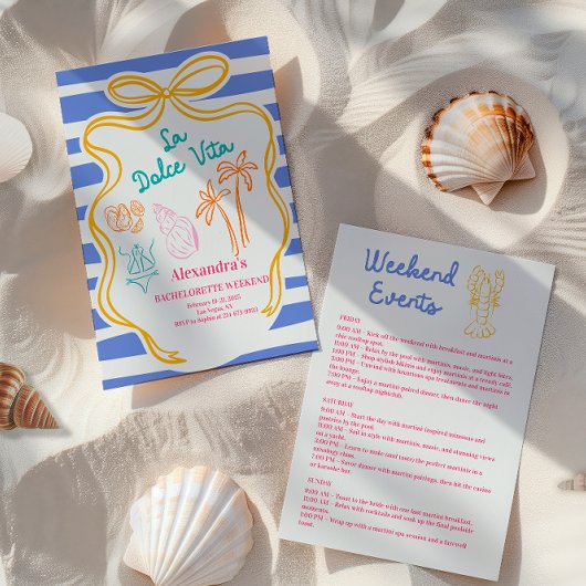 トロピカルプールサイドバチェロレッテ週末 招待状
