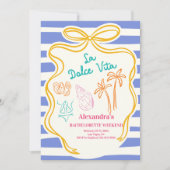 トロピカルプールサイドバチェロレッテ週末 招待状 (正面)