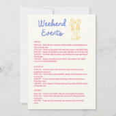 トロピカルプールサイドバチェロレッテ週末 招待状 (裏面)