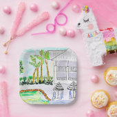 トロピカルプールサイド紙プレートバイアリエラ&リリー ペーパープレート (パーティー)