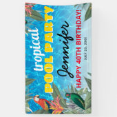 トロピカルプールバースデーパーティー 横断幕 (縦)
