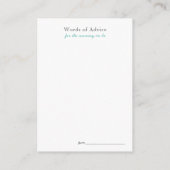 トロピカルプールパーティーアロハベビーシャワーアドバイスカード エンクロージャーカード (裏面)