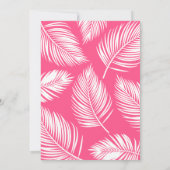 トロピカルプールパーティーガール誕生日 招待状 (裏面)