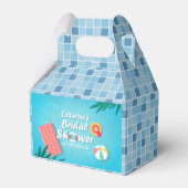 トロピカルプールパーティーサマーブライダルシャワー フェイバーボックス (正面サイド)