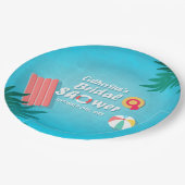 トロピカルプールパーティーサマーブライダルシャワー ペーパープレート (アングル)