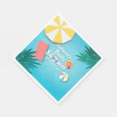 トロピカルプールパーティーサマーベビーシャワー スタンダードランチョンナプキン (角)