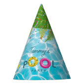 トロピカルプールパーティースイミングプール誕生日 パーティーハット (正面)