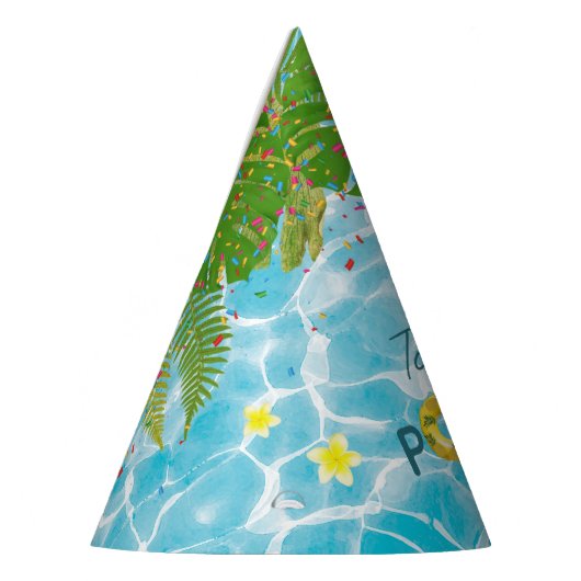 トロピカルプールパーティースイミングプール誕生日 パーティーハット (左)