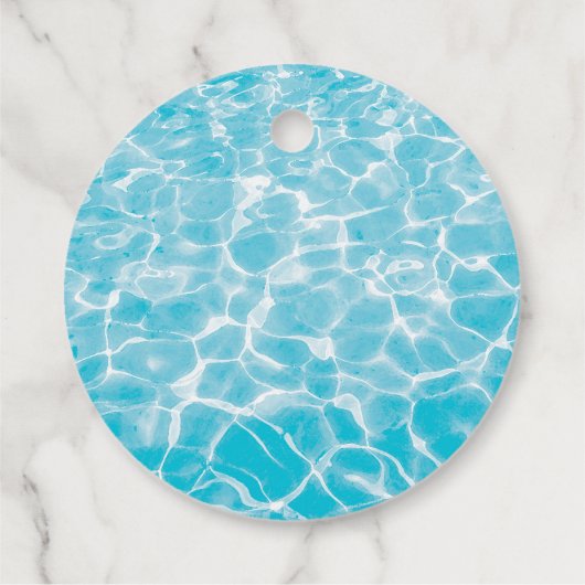 トロピカルプールパーティースイミングプール誕生日 フェイバータグ (裏面)