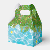 トロピカルプールパーティースイミングプール誕生日 フェイバーボックス (裏面サイド)