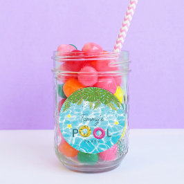 トロピカルプールパーティースイミングプール誕生日 ラウンドシール