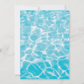 トロピカルプールパーティースイミングプール誕生日 招待状 (裏面)