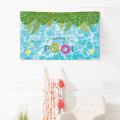トロピカルプールパーティースイミングプール誕生日 横断幕 (インサイチュ)