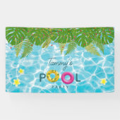トロピカルプールパーティースイミングプール誕生日 横断幕 (横)