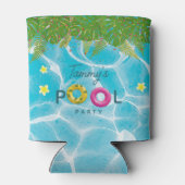トロピカルプールパーティースイミングプール誕生日 缶クーラー (裏面)