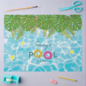 トロピカルプールパーティースイミングプール誕生日 薄葉紙 (クラフト)