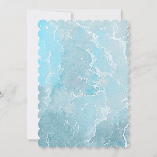 トロピカルプールパーティースイミング誕生日 招待状 (裏面)