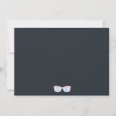 トロピカルプールパーティーホログラフィックグラス甘い16 招待状 (裏面)