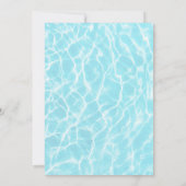 トロピカルプールパーティーレトロサマー誕生日パーティー 招待状 (裏面)