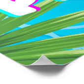 トロピカルプールパーティー誕生日ウェルカムポスター ポスター (角)