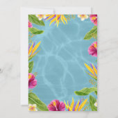 トロピカルプールパーティー誕生日招待状 招待状 (裏面)